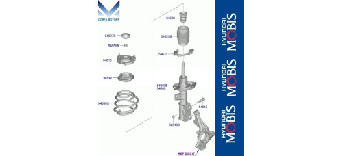 mobis front shock absorbers kia optima k5 2019-23